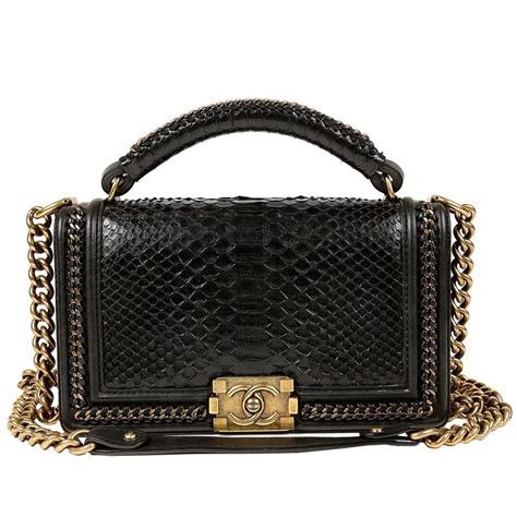 chanel python mini|chanel boy python.